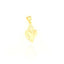Small gold-toned sacred heart charm with a polished finish and textured flame details, featuring an integrated bail.