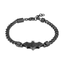 Police Batarang Limited Edition Black Chain Bracelet with Crystal Bat Motif