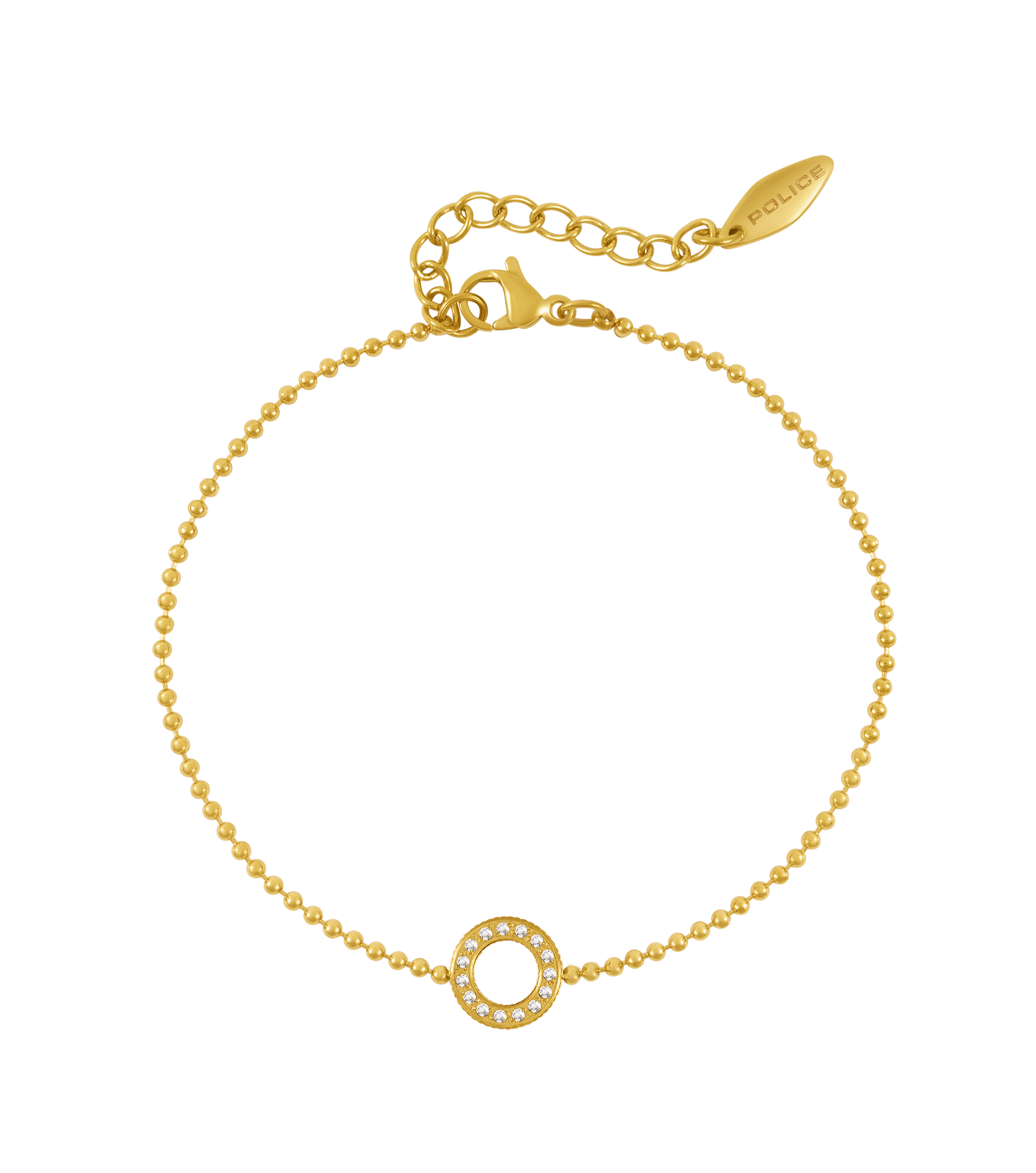 Police Cocoa Crystals Beads Chain Bracelet