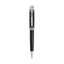 Police Aptos Black Stainless Steel Twisted Closure Pen with Silver Trims, Blue Ink