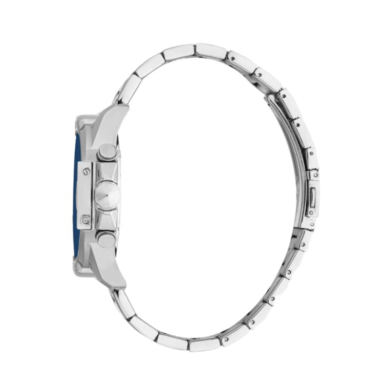 Just Cavalli Gents Dark Blue Dial Stainless Steel Silver Watch