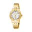 Roberto Cavalli by Franck Muller Ladies White Dial Gold-Tone Snake Embellished Watch