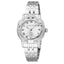 Roberto Cavalli by Franck Muller ladies watch with white dial, silver snake-embellished case and metal bracelet – Available for Online Purchase