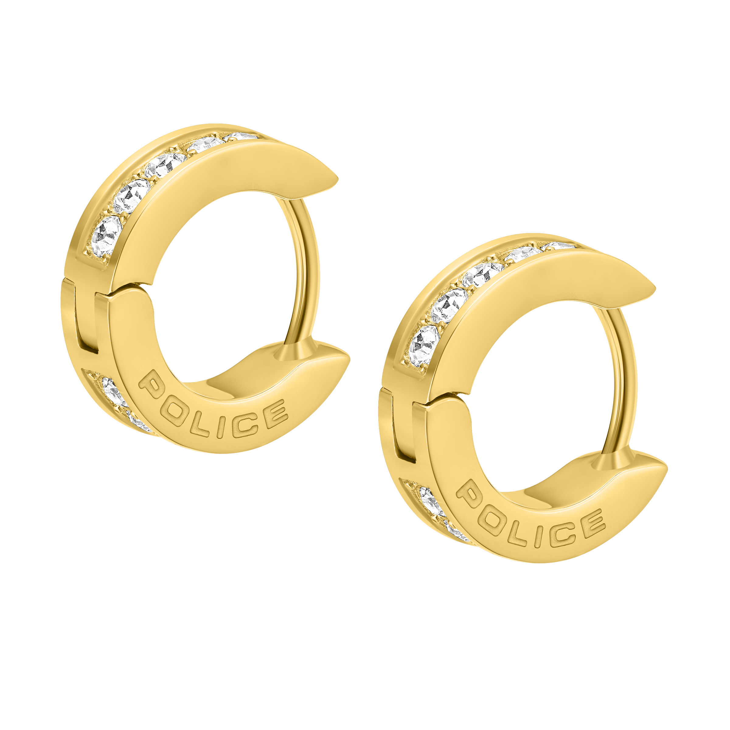 Police Unity Crystals Huggee Earrings