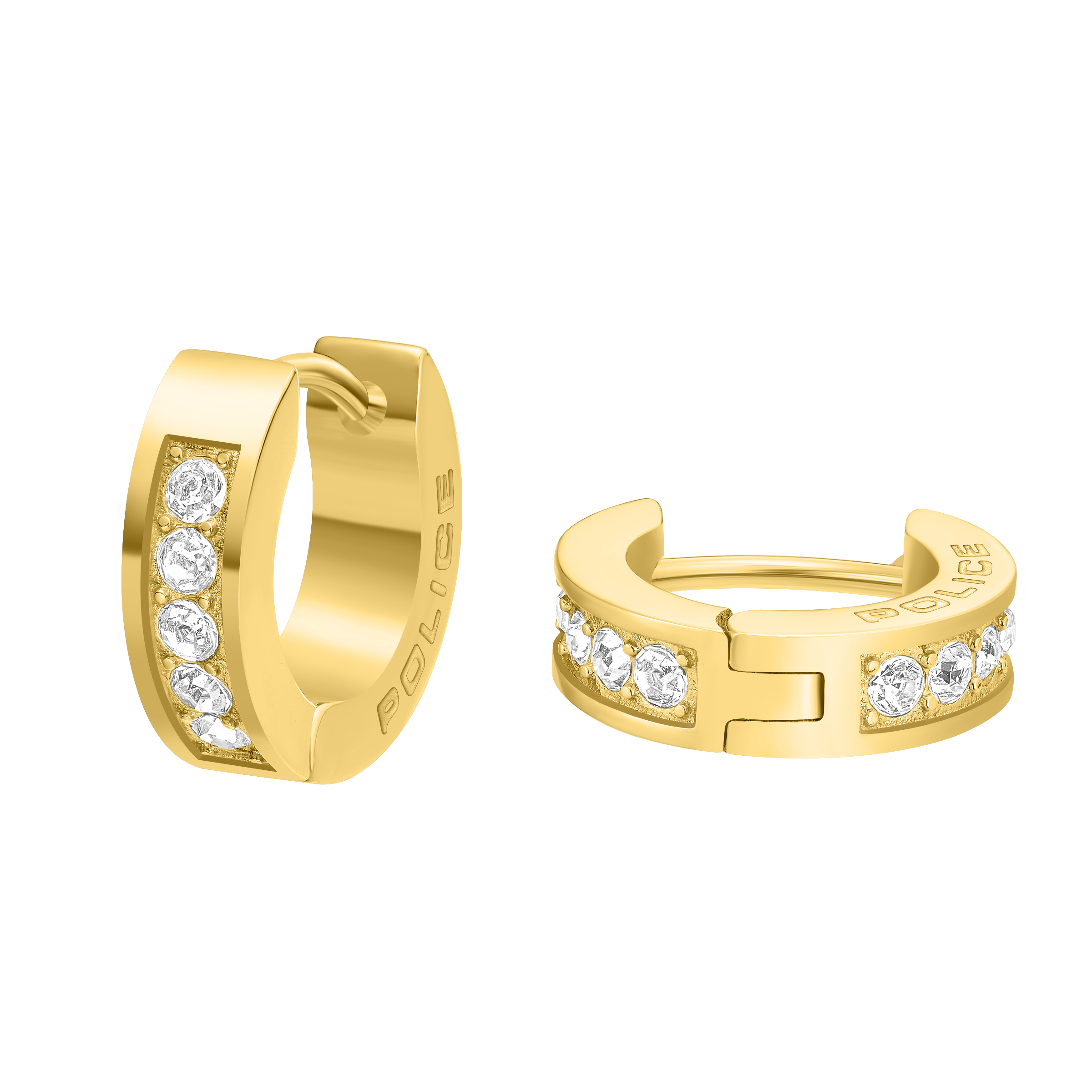 Police Unity Crystals Huggee Earrings