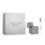 Perfume set with 'Your Turn' by Billie Eilish on a white background.