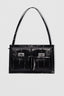 By Far Billy Tote Eel Embossed Leather Black – luxury tote handbag at Paris Gallery Qatar
