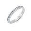 Silver-toned eternity band with clear round-cut stones