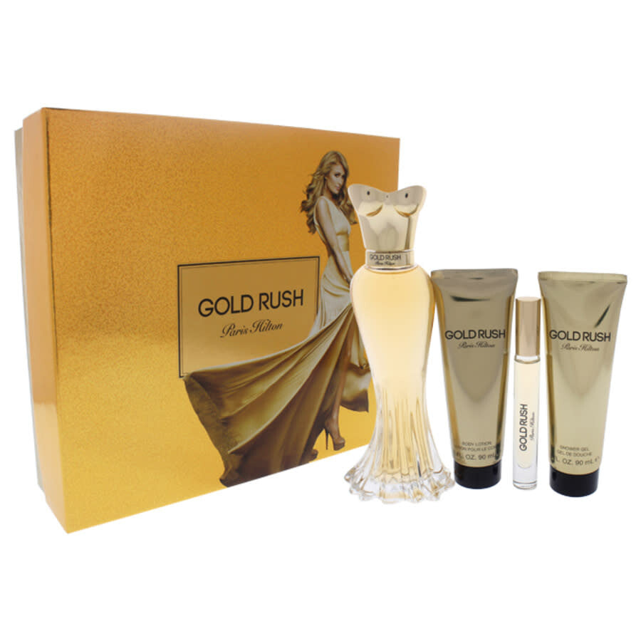 Paris Hilton Gold Rush Woman EDP 4PC Set – luxury fragrance set at Paris Gallery Qatar