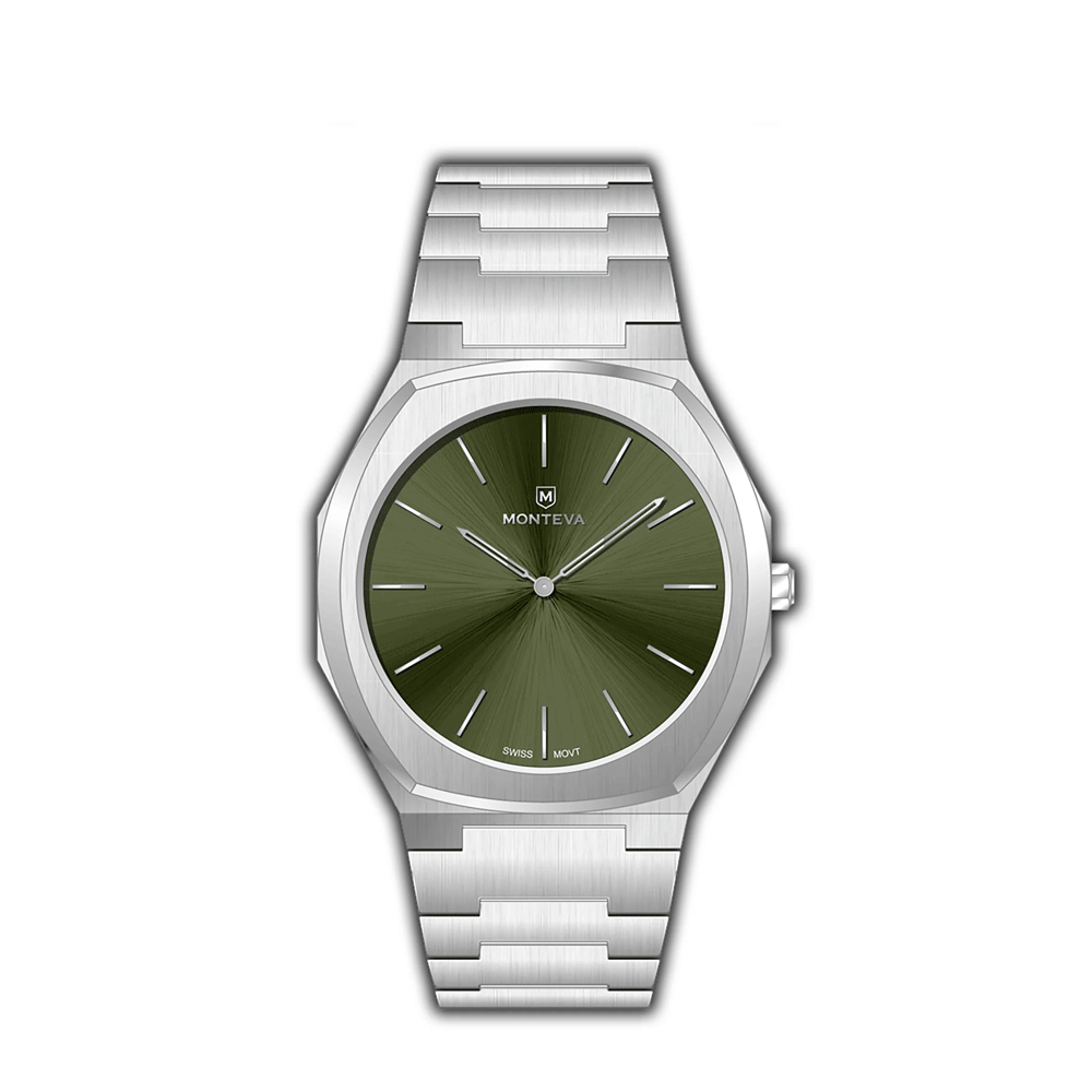 Monteva Slim SKA Gents Watch with Green Dial
