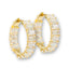 Lara Heems white and gold hoop earrings for women