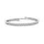 Silver-toned dual-band open cuff bracelet with one band set with clear round stones and the other with a textured pattern.