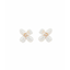 Shashi Flower Pearl Earrings Ivory – elegant floral pearl earrings at Paris Gallery Qatar