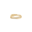 Shashi Interlocking Pave Ring Gold – elegant gold pave ring at Paris Gallery Qatar