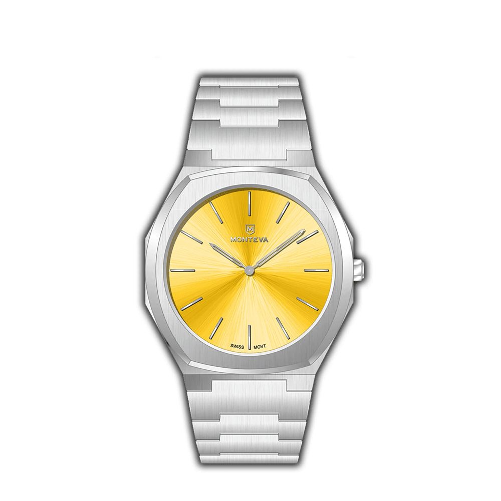 Monteva Slim SKA Gents Watch with Yellow Dial
