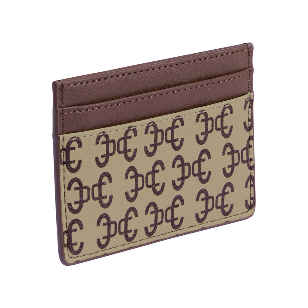 Cavalli Class - Cardholder, Dark Brown & Logo Print