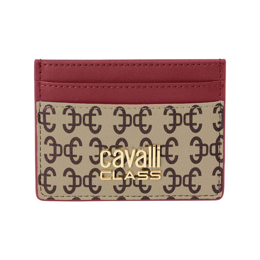 Cavalli Class - Cardholder, Burgundy & Logo Print