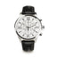 Fortuna Chronograph, Steel, Silver Dial, Black Leather Strap-Pari Gallery Qatar