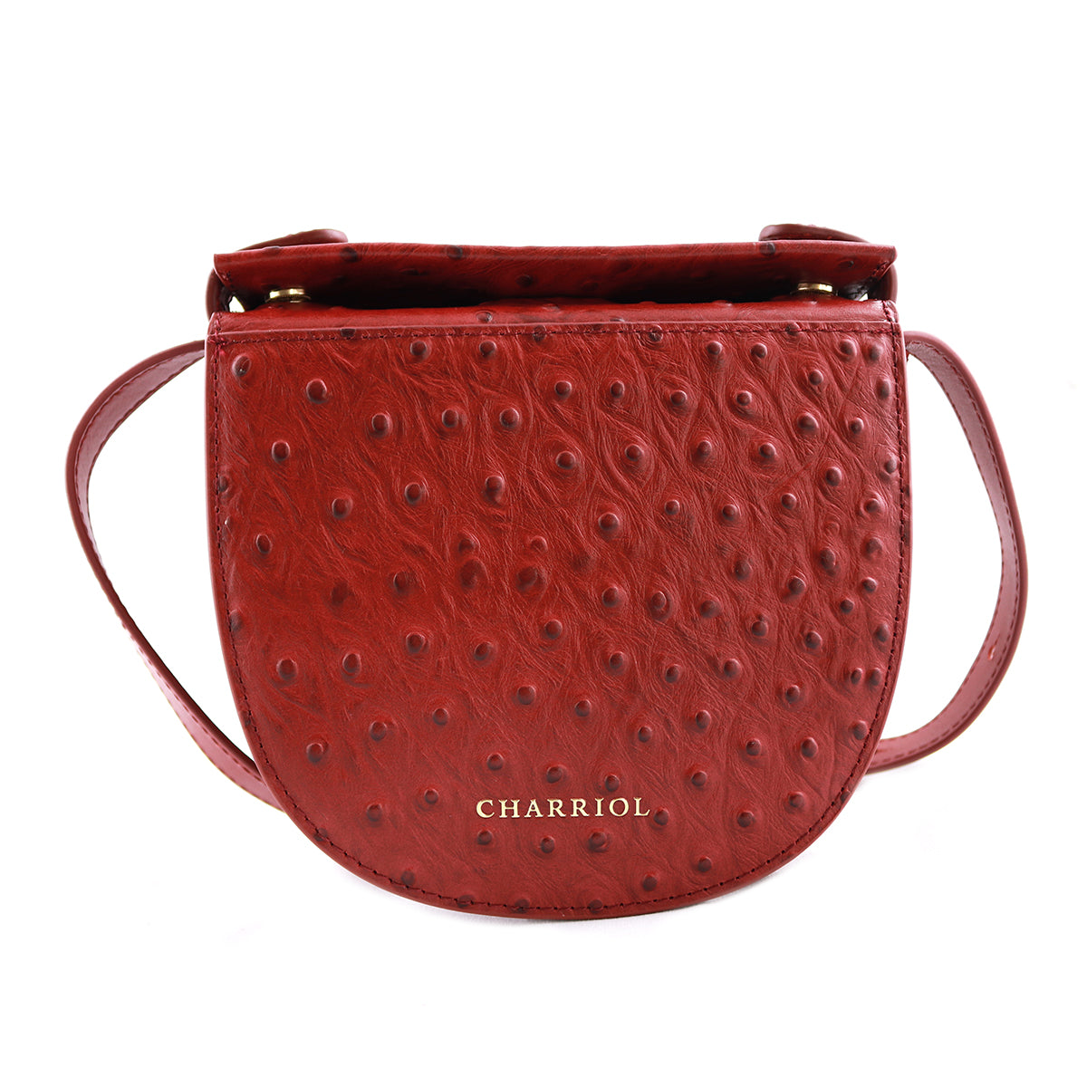 Passion Ostritch Crossbody Bag, Bordeaux