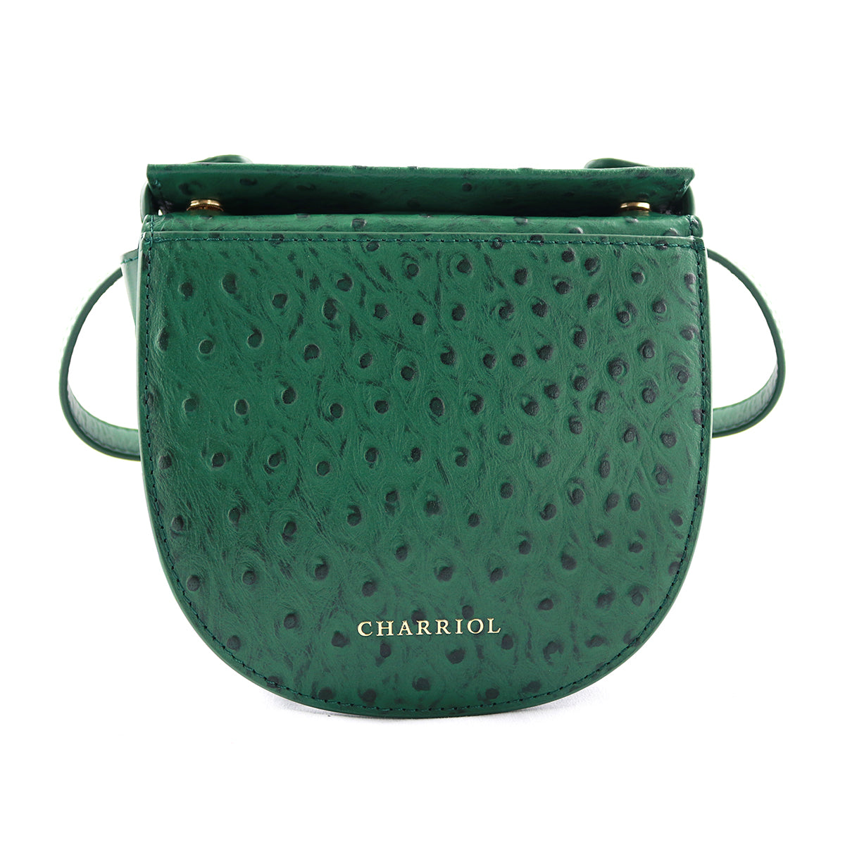 Passion Ostritch Crossbody Bag, Green