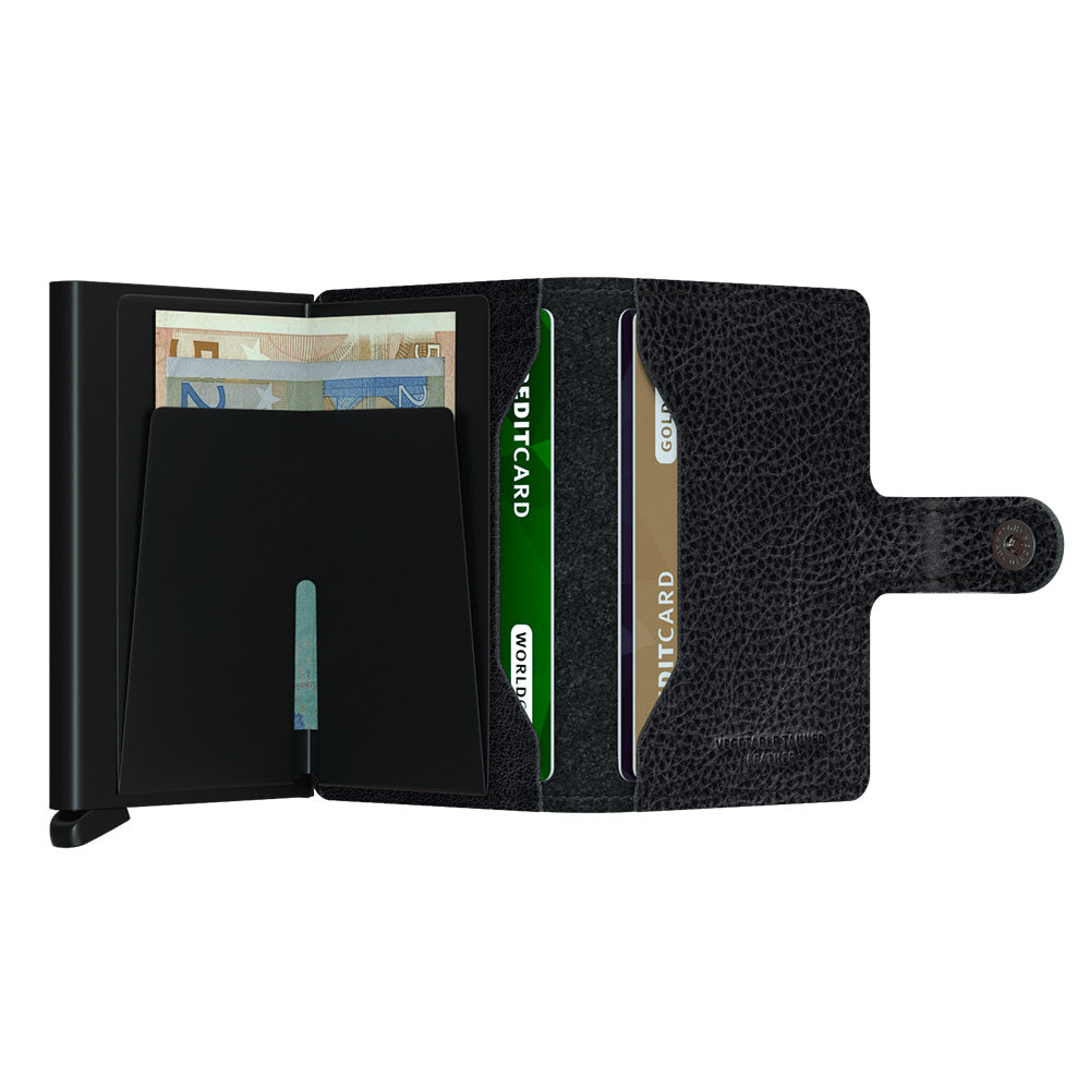 Miniwallet Vegetable Tanned Black