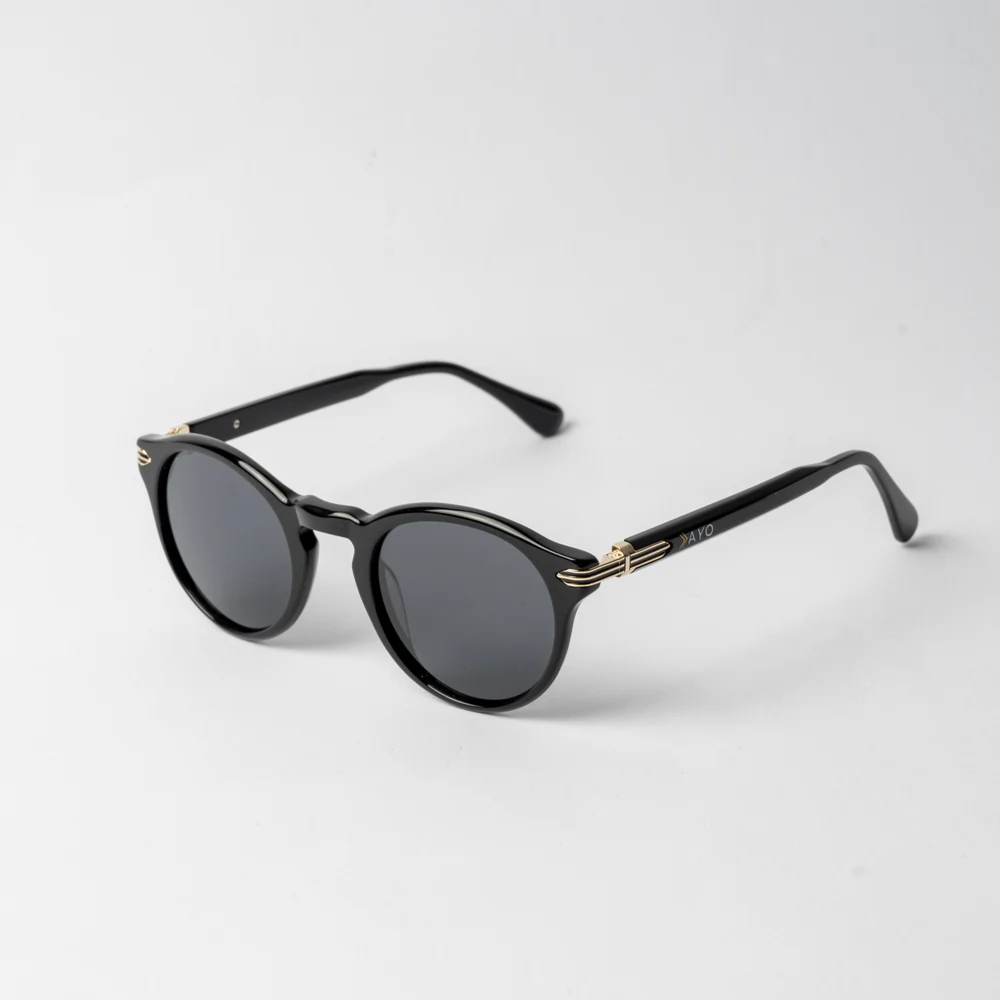 VAYO Classic Round Polarized Sunglass Black Main image