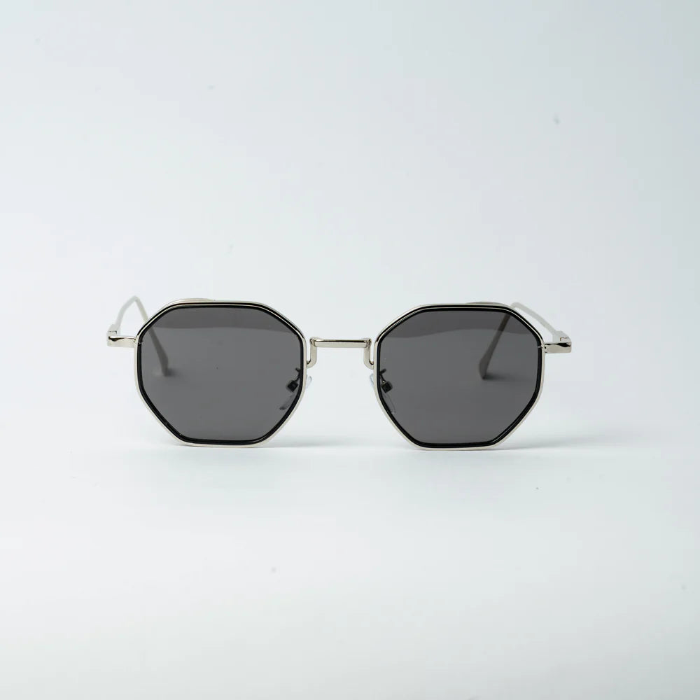 Vayo Polygon Metal Frame Sunglass Brown