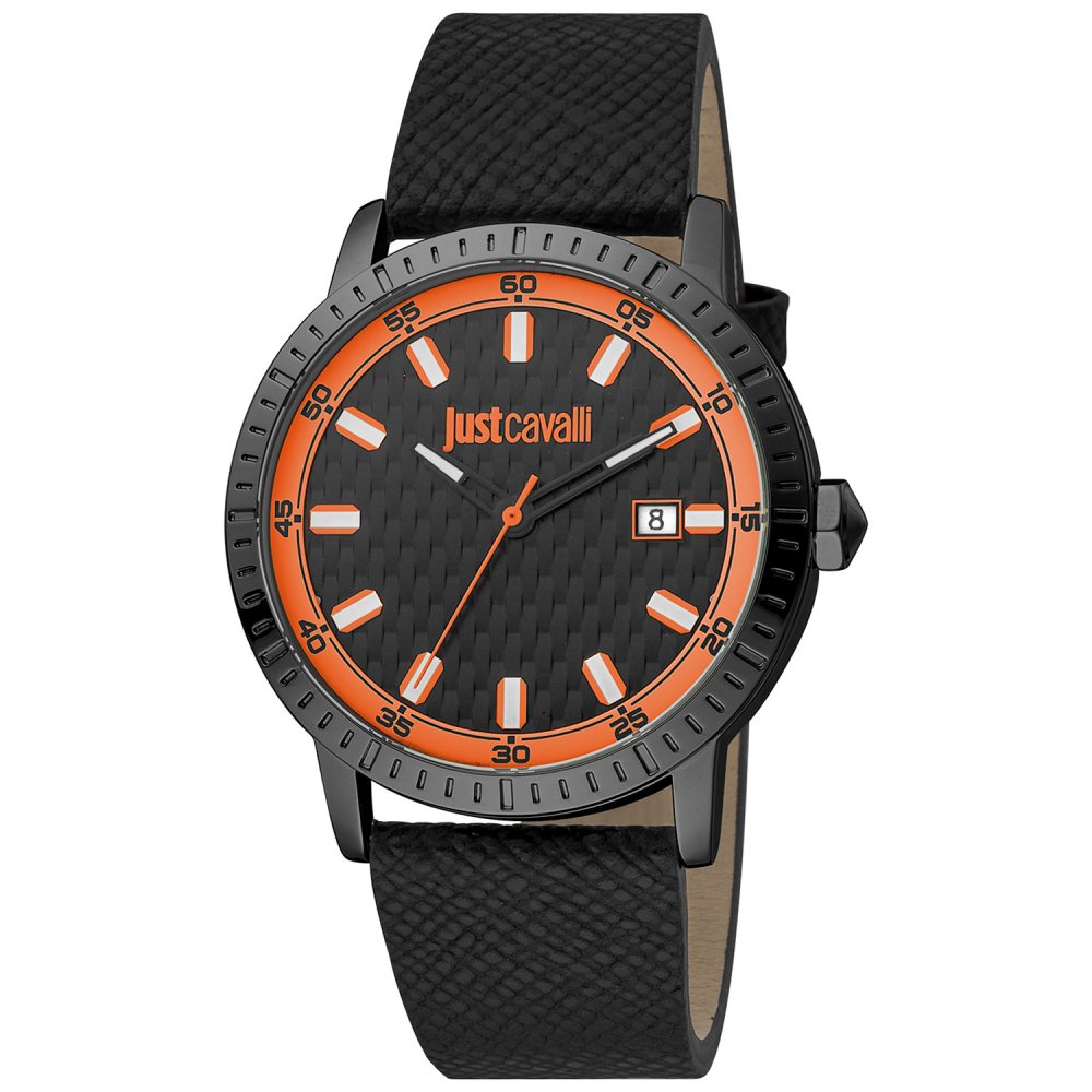 Just Cavalli Men's Black Leather Watches Main image