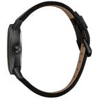 Just Cavalli Men's Black Yellow Dial Black Lehter Strap Watch