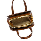 Orlandi Valentino Women's Rhea Embossed Top Handle Hand Bag