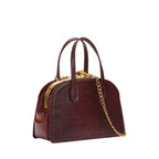 Orlandi Valentino Women's Rhea Embossed Top Handle Hand Bag