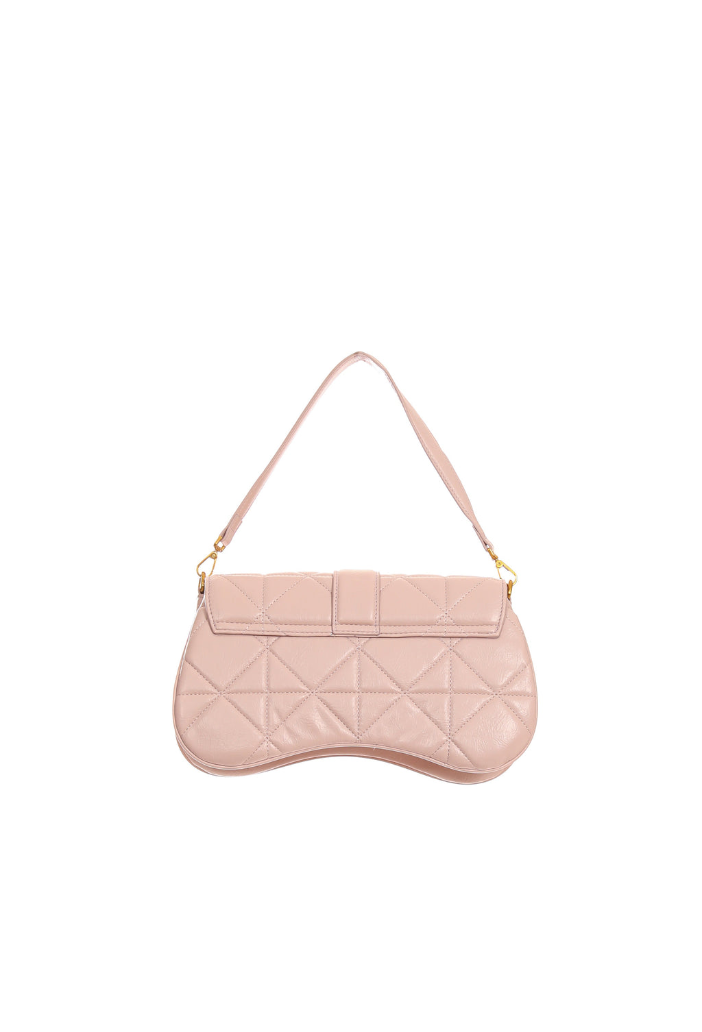 Just Cavalli Women's Black Quilted Shoulder Bag with Snake Clasp