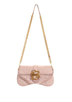Just Cavalli Women's Black Quilted Shoulder Bag with Snake Clasp
