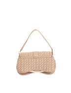 Just Cavalli Women's Black Woven Shoulder Bag with Snake Clasp