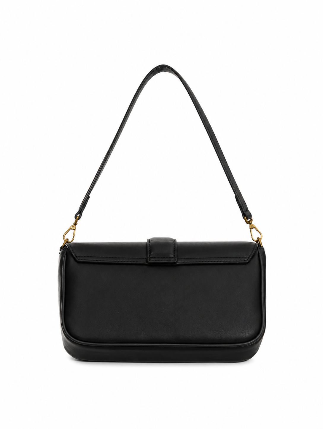 Just Cavalli Women's Black Leather Shoulder Bag with Snake Buckle