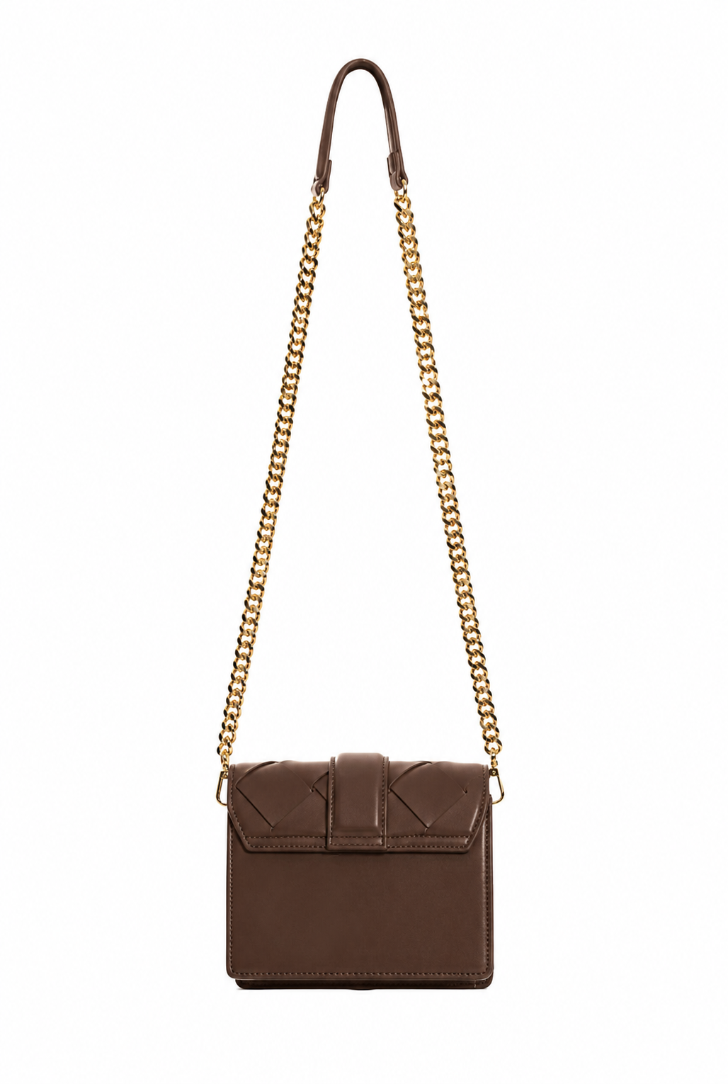 Just Cavalli Women's Mini Woven Leather Chain Crossbody Bag