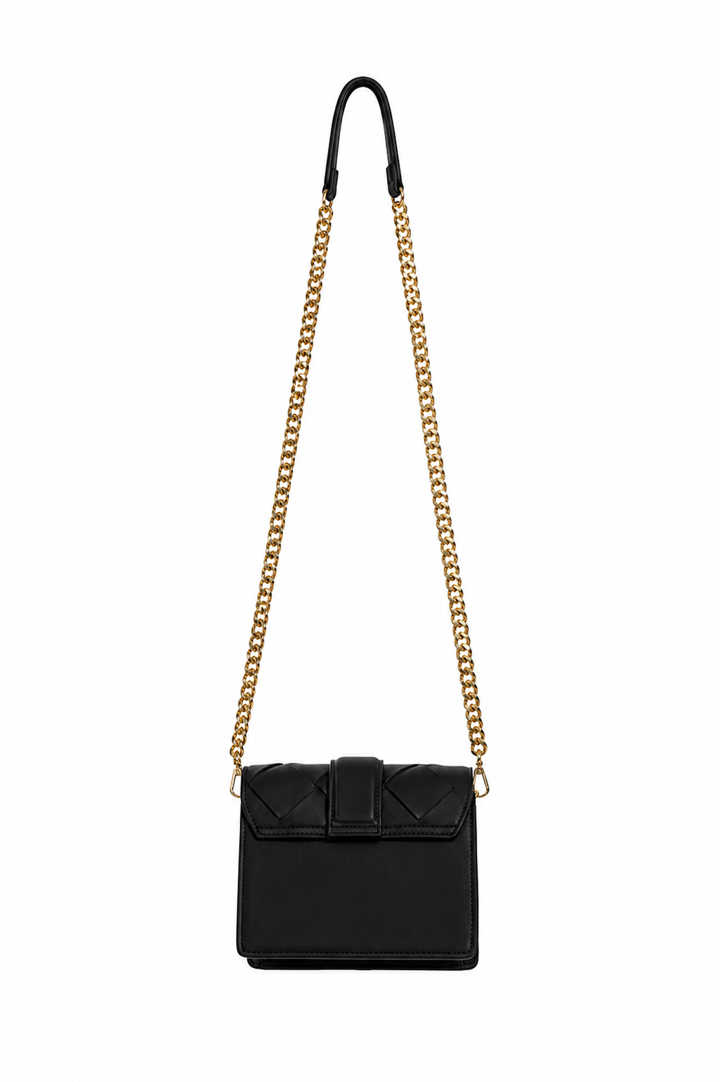Just Cavalli Women's Mini Woven Leather Chain Crossbody Bag