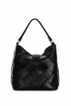 Just Cavalli Women's Black Woven Hobo Shoulder Bag