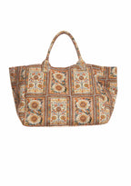 Just Cavalli Women's Botanical Print Canvas Beach Tote Bag