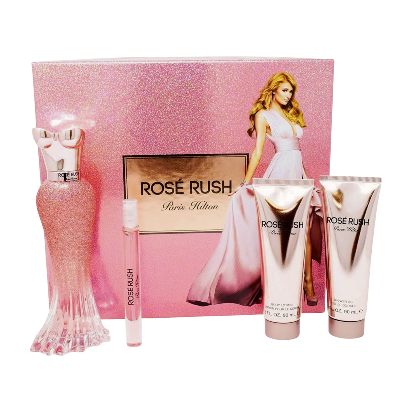 Paris Hilton Rose Rush Eau de Parfum  4-Piece Gift Set for Women