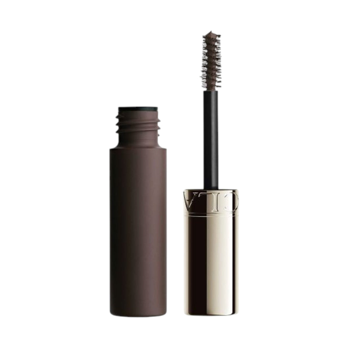 Dark brown Clarins Wonder Sculpt cosmetic tube with a metallic cap and spiral brush applicator. Main image