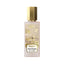 Frosted rectangular perfume bottle with a gold-toned hexagonal cap and a label depicting a gold and cream Parisian cityscape