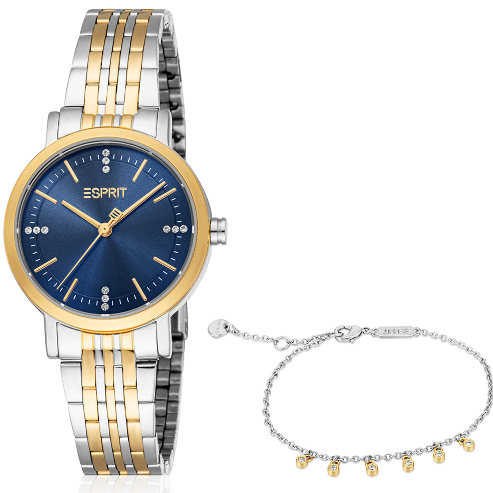 Esprit Berlin 3.0 Ladies Blue Dial 2 Tone Stainless Steel Watch Main image