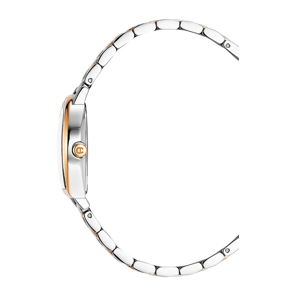 Aigner Daiana Ladies Blue Dial Silver/Rose Gold Stainless Steel Watch
