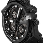 Police Airflow Men's 43MM Black Chronograph Stainless Steel Strap Watch