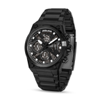 Police Airflow Men's 43MM Black Chronograph Stainless Steel Strap Watch