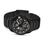 Police Airflow Men's 43MM Black Chronograph Stainless Steel Strap Watch