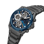 Police Airflow Men's 43MM Blue Chronograph Stainless Steel Strap Watch