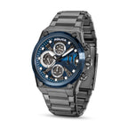 Police Airflow Men's 43MM Blue Chronograph Stainless Steel Strap Watch
