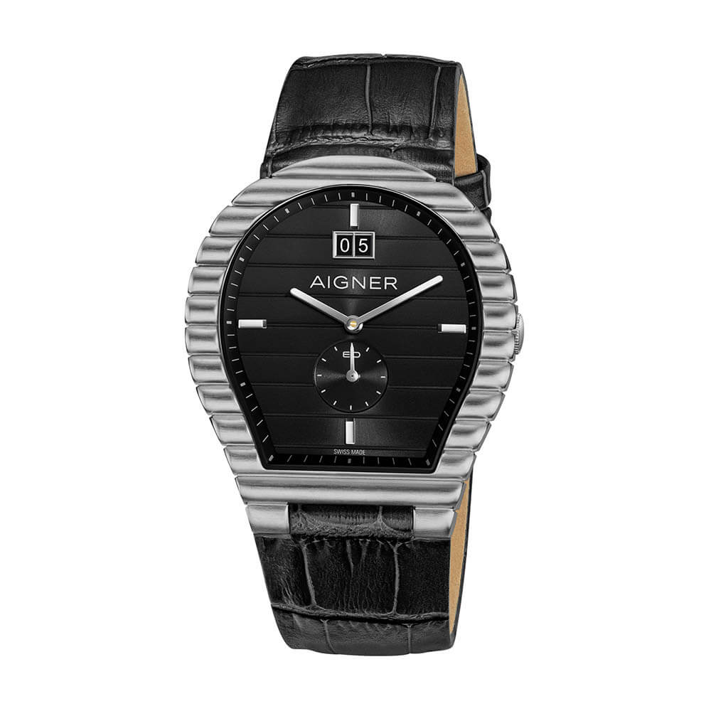 Aigner Torcello Men's Black Dial Black Leather Strap Watch Rich text editor